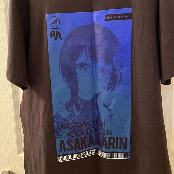 Love Live! Nijigasaki High School Idol Club Karin Asaka Graphic T-Shirt SZ Large - Picture 7 of 13